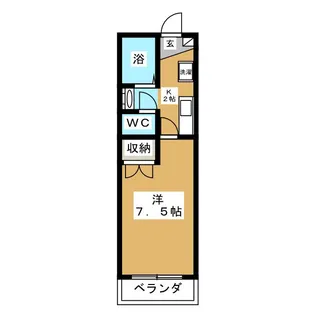 ユージックス伝馬【4階】の間取り