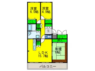 ハウス大美野【2階】の間取り