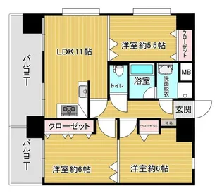 リファレンス東公園II【12階】の間取り
