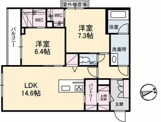 コモンドーレ【3階】の間取り