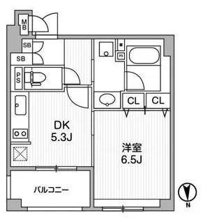 クリオ三田ラ・モード【6階】の間取り