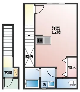 URBAN CUBIC片山II C棟【2階】の間取り