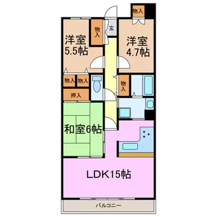 エクセレンス前後【12階】の間取り