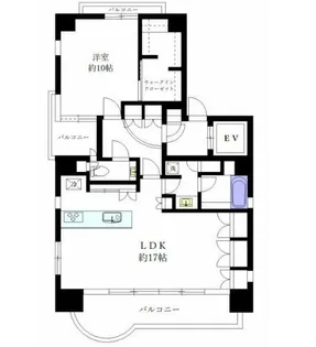 コリーヌ代官山 住宅用【8階】の間取り
