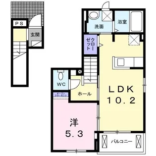 フォレストハイツI【2階】の間取り