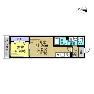 TKP北小金I【1階】の間取り