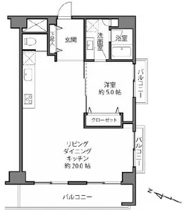 ゾンネンハイム大橋【3階】の間取り