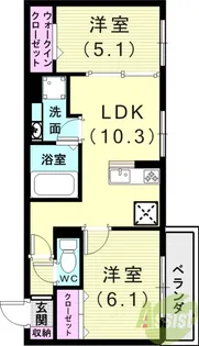 YKメゾン舞子台【1階】の間取り