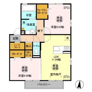 Sin.グリュック E【2階】の間取り