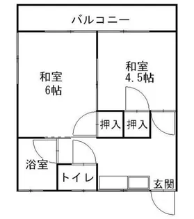 大矢アパート【2階】の間取り