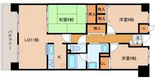 グランドール南草津【4階】の間取り