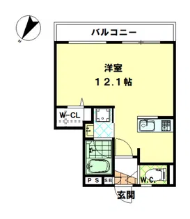 ロワイヤルA【2階】の間取り