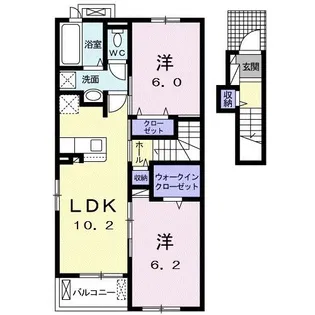ルオント【2階】の間取り