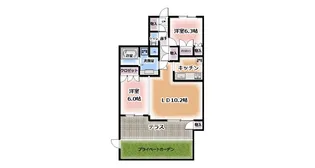 サンデュエル多賀城公園【1階】の間取り