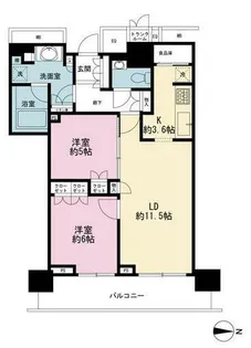 ザ・パークハウス晴海タワーズ ティアロレジデンス【42階】の間取り