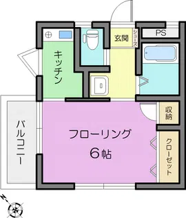 小川ハイツ【1階】の間取り