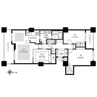 アパタワーズ札幌大通公園【19階】の間取り