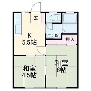 ユーアイランドハイツ【1階】の間取り