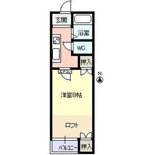 アメニティキャッスルI【1階】の間取り