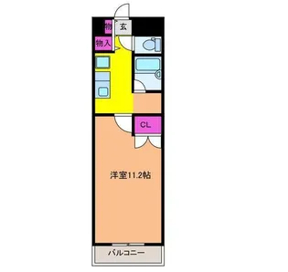 ヴィラ東中通【7階】の間取り