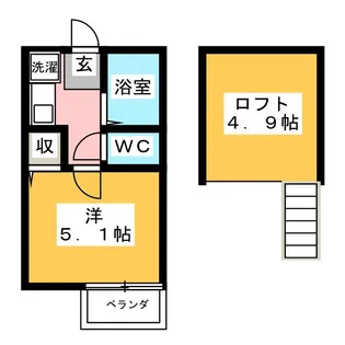 シェルブルー【2階】の間取り