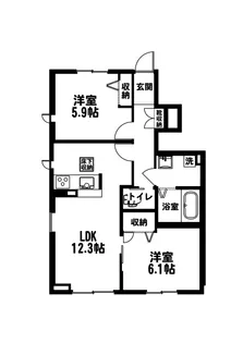ナハレエワル【1階】の間取り