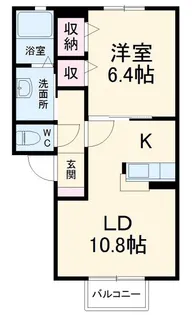 カーサ・エクセルD【1階】の間取り