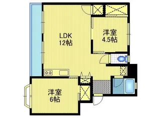 笠原コーポ【4階】の間取り