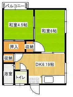 セキスイハイムアパート【2階】の間取り