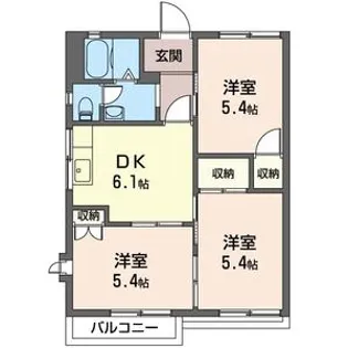 ボヌール・原宿 B【2階】の間取り