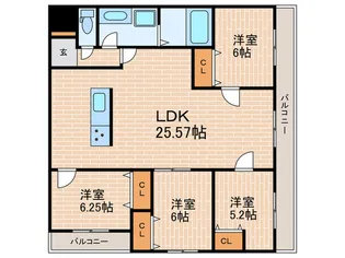MESSAGE苦楽園三番町【2階】の間取り