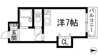 ハイネス門戸【1階】の間取り