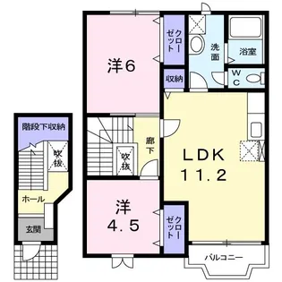 福井県福井市福2【アパート】の間取り