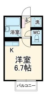 セジュール鹿谷【1階】の間取り