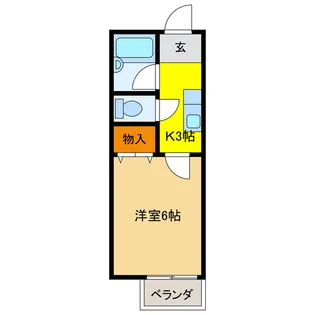 岐阜県岐阜市茜部大野2【アパート】の間取り