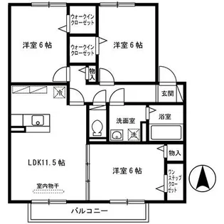 ラパン久宝寺【2階】の間取り