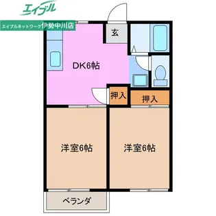 友コーポラス B棟【1階】の間取り