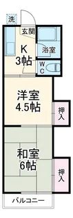 山本ハイツ【1階】の間取り