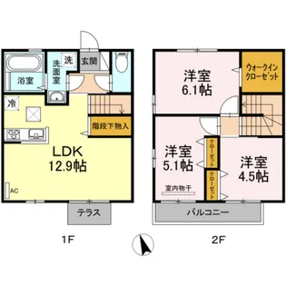 岡山県岡山市南区福成1【一戸建】の間取り