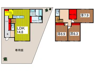 埼玉県さいたま市緑区大字三室【一戸建】の間取り