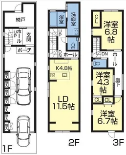 富山県富山市中央通り3【一戸建】の間取り