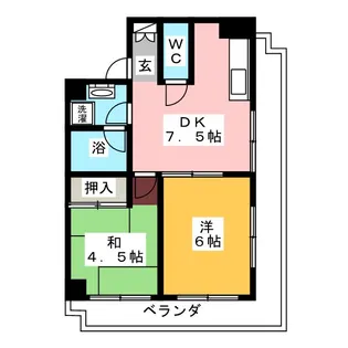 リバーシティ参番館【2階】の間取り
