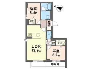 シエル【1階】の間取り