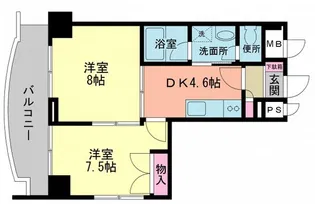 サンビレッジ段原【9階】の間取り