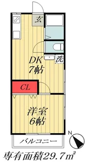 千葉県市川市相之川4【アパート】の間取り