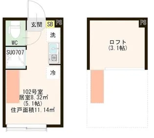 ハーモニーテラス上板橋II【1階】の間取り