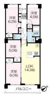 若林サンハイツ 305【3階】の間取り