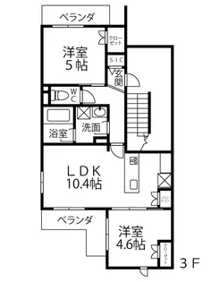 ベルシャンメゾン【3階】の間取り