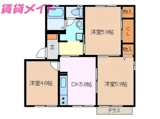 ルミエール777A棟【1階】の間取り