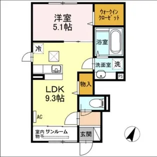 カーサ・ソリッソ【1階】の間取り